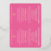 BAT MITZVAH modern script  roze goud Folie Uitnodiging (Voorkant)