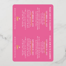 BAT MITZVAH modern script  roze goud Folie Uitnodiging