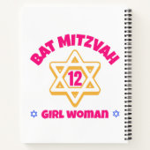 Bat Mitzvah Modern Star van David Notitieboek (Achterkant)