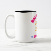 Bat Mitzvah Modern Star van David Tweekleurige Koffiemok (Links)