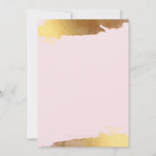 BAT MITZVAH modern verguld goud marine blush roze Kaart (Achterkant)