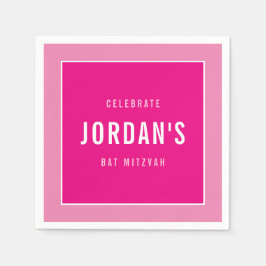 BAT MITZVAH modern vet blok  roze Servet