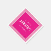 BAT MITZVAH modern vet blok  roze Servet (Hoek)