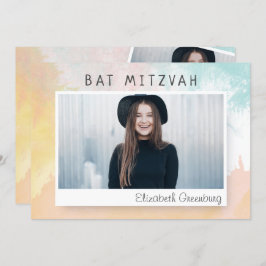 Bat Mitzvah Modern Waterverf Abstract Kaart