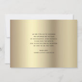 Bat Mitzvah Modern Zwart Goud Glitter Script Vet Save The Date (Achterkant)