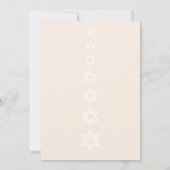Bat Mitzvah Moderne Blush Ster van David Kaart (Achterkant)