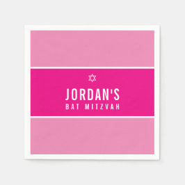 BAT MITZVAH moderne  eenvoudige roze ster Servet