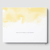 BAT MITZVAH moderne  gele waterverf Gastenboek (Achterkant)