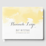BAT MITZVAH moderne  gele waterverf Gastenboek<br><div class="desc">door kat massard >> https://linktr.ee/simplysweetpaperie <<<<</div>