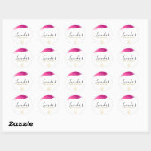BAT MITZVAH moderne luxe verguld goud roze zwart Ronde Sticker (Vel)