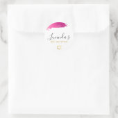 BAT MITZVAH moderne luxe verguld goud roze zwart Ronde Sticker (Tas)