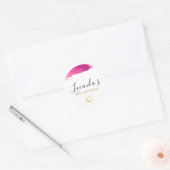 BAT MITZVAH moderne luxe verguld goud roze zwart Ronde Sticker (Envelop)