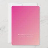 BAT MITZVAH moderne ster fuschia roze gradiënt Kaart (Achterkant)