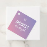 BAT MITZVAH moderne ster paarse roze gradiënt Bedankjes Labels<br><div class="desc">door kat massard >> https://linktr.ee/simplysweetpaperie <<<<</div>