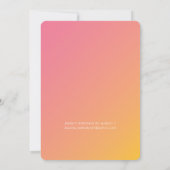 BAT MITZVAH moderne ster roze gele gradiënt Kaart (Achterkant)