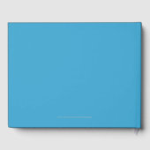 Bat Mitzvah Monogram Sky Blue Paarse Wit Inloggen Gastenboek (Achterkant)