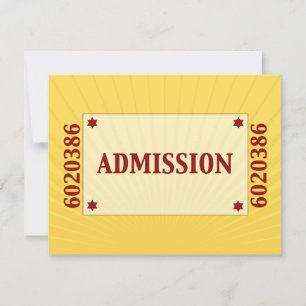 Bat Mitzvah Movie Star RSVP Reply Card Yellow Blue Kaartje