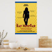 Bat Mitzvah Movie Star Yellow Blue Poster (Keuken)