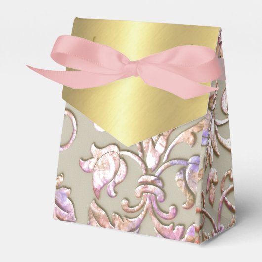 Bat Mitzvah Multi "Embossed" Damask Bedankdoosjes (Voorkant Zijde)