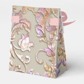 Bat Mitzvah Multi "Embossed" Damask Bedankdoosjes (Achterkant)