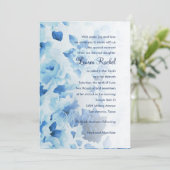 Bat Mitzvah Navy Blue Waterverf Floral Kaart (Staand voorkant)
