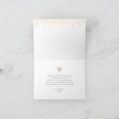 Bat Mitzvah Navy Gold Glitter Folie Elegant Script Bedankkaart (Binnen)