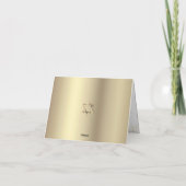 Bat Mitzvah Navy Gold Glitter Folie Elegant Script Bedankkaart (Achterkant)