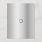 Bat Mitzvah Navy Zilveren Folie Glitter Script Mod Informatiekaartje (Achterkant)