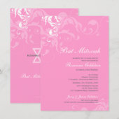 BAT MITZVAH NODIGT UIT: Bella 1P Kaart (Voorkant / Achterkant)