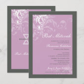 BAT MITZVAH NODIGT UIT: Bella 1P Kaart (Voorkant / Achterkant)