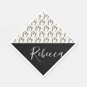 Bat Mitzvah of Bar Mitzvah Goud en Zwart Servet (Hoek)