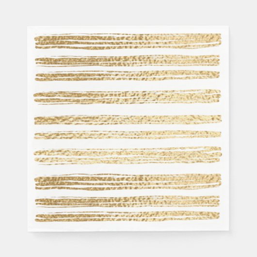 Bat Mitzvah of Bar Mitzvah Goud Gestreept Servet (Voorkant)