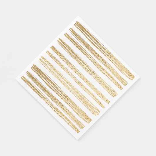 Bat Mitzvah of Bar Mitzvah Goud Gestreept Servet (Hoek)