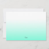 Bat Mitzvah om het even welke Kleur en Aqua Ombre  Kaart (Achterkant)