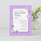 Bat Mitzvah om het even welke kleur Witte Centrum  Kaart (Staand voorkant)