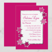 Bat Mitzvah om het even welke kleur Witte Centrum  Kaart (Voorkant / Achterkant)