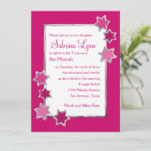 Bat Mitzvah om het even welke kleur Witte Centrum  Kaart (Staand voorkant)