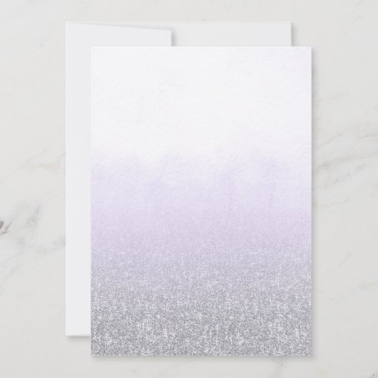 Bat Mitzvah Ombre Lavendel Uitnodiging (Achterkant)