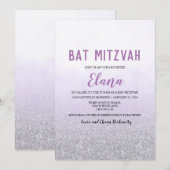 Bat Mitzvah Ombre Lavendel Uitnodiging (Voorkant / Achterkant)