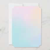 Bat Mitzvah Ombre Watercolor Uitnodiging (Achterkant)