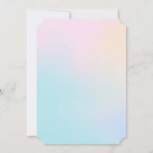 Bat Mitzvah Ombre Waterverf Uitnodiging (Achterkant)