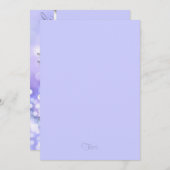 Bat Mitzvah Paars en Blue Sparkle Lights Kaart (Voorkant / Achterkant)