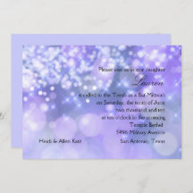 Bat Mitzvah Paars en Blue Sparkle Lights