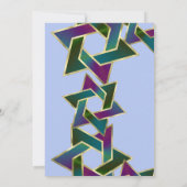 Bat Mitzvah Paarse Blauwgroen ster van David op el Kaart (Achterkant)