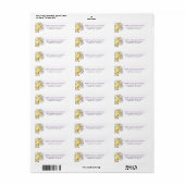 Bat Mitzvah Paarse Gouden Boom o Leven Retouradres Etiket (Full Sheet)