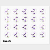 Bat Mitzvah Paarse Irises Ronde Sticker (Vel)