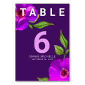 Bat Mitzvah Paarse Roze Bloemen Waterverf Modern Kaart (Achterkant)