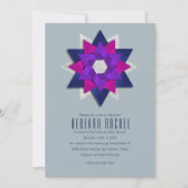 Bat Mitzvah Paarse roze marinesluister Kaart (Voorkant)