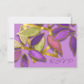 Bat Mitzvah Paarse Roze Waterverf Petals Star Kaart (Voorkant)