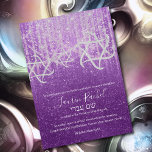 Bat Mitzvah Paarse Wit Extra Sparkly Kaart<br><div class="desc">Bat Mitzvah Paarse Wit Extra Sparkly Bar Mitzvah en Bat Mitzvah uitnodigingssets ontworpen door Umua. Gedrukt en verzonden door Zazzle of haar partners.</div>